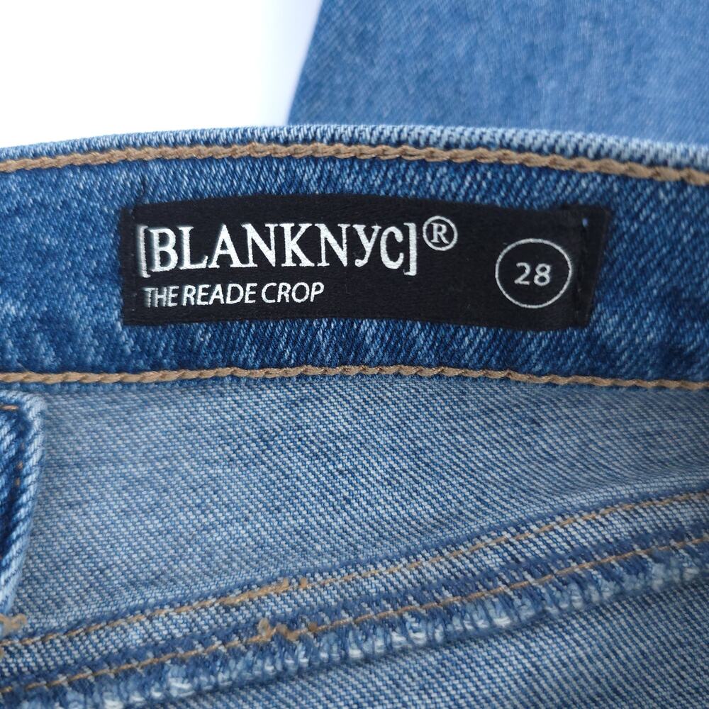 Blank NYC Womens The Reade Crop Mid Rise Raw Hem Skinny Jean |28 - Picture 7 of 13